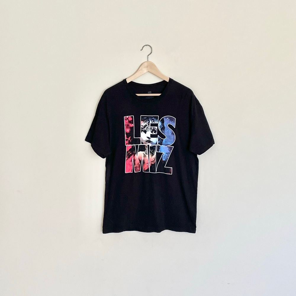 Les Miserables Official Broadway Show Graphic Black LES MIZ T Shirt Adult Large